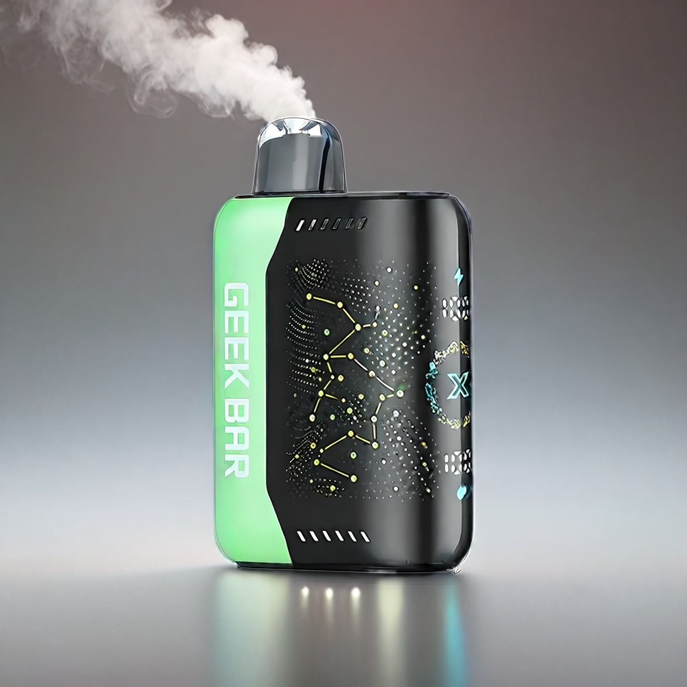 Geek Bar Pulse X 25000 Puffs 0% Nikotin 18mL E-Væske 3D Skærm USB-C Dual Mesh Coil Engros Danmark