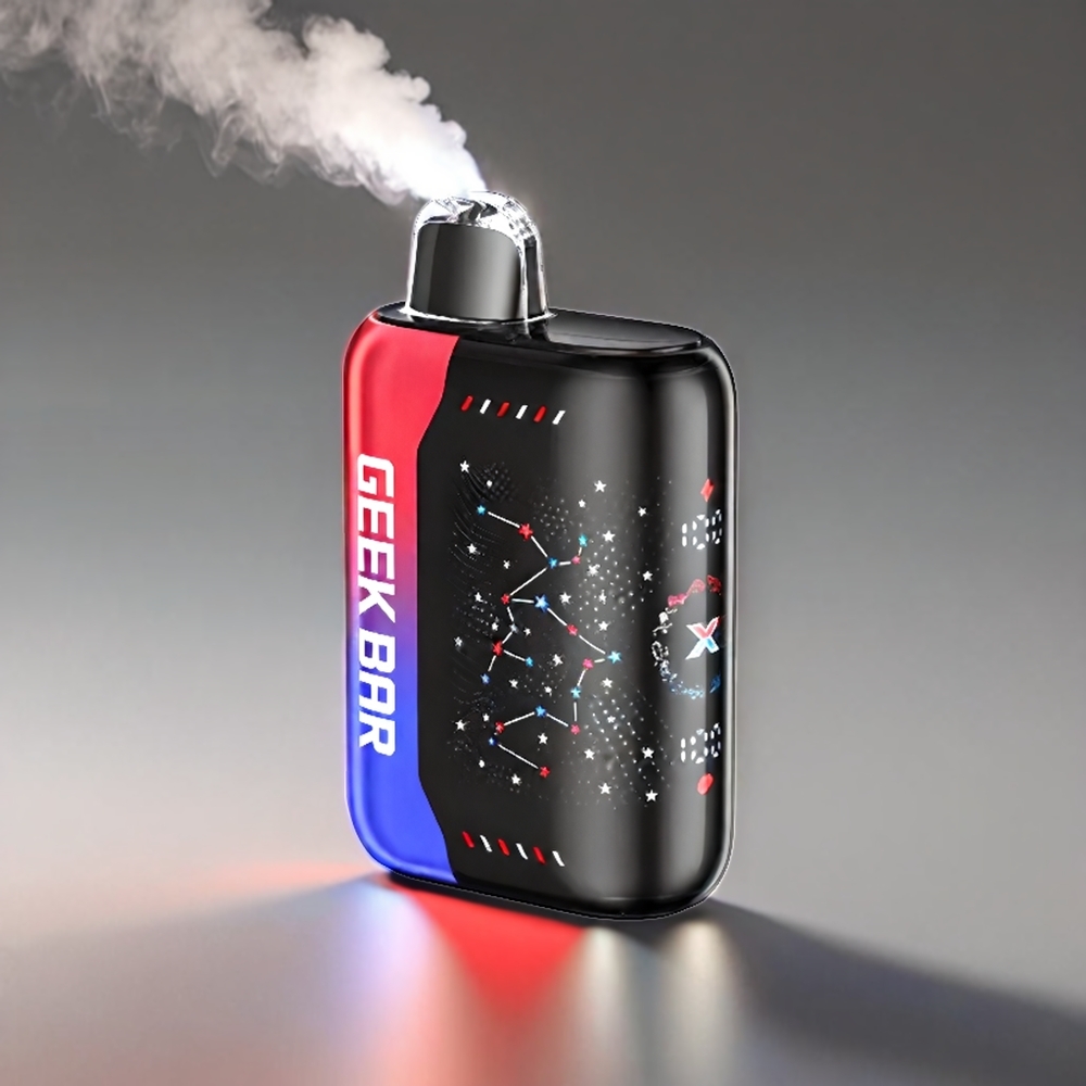 Geek Bar Pulse X 25000 Puste Patriot Edition 18mL 0-5% Nikotin 3D Skærm Dual Mesh Coil Engros Danmark