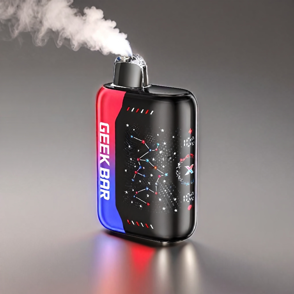 Geek Bar Pulse X 25000 Puste Patriot Edition 18mL 0-5% Nikotin 3D Skærm Dual Mesh Coil Engros Danmark
