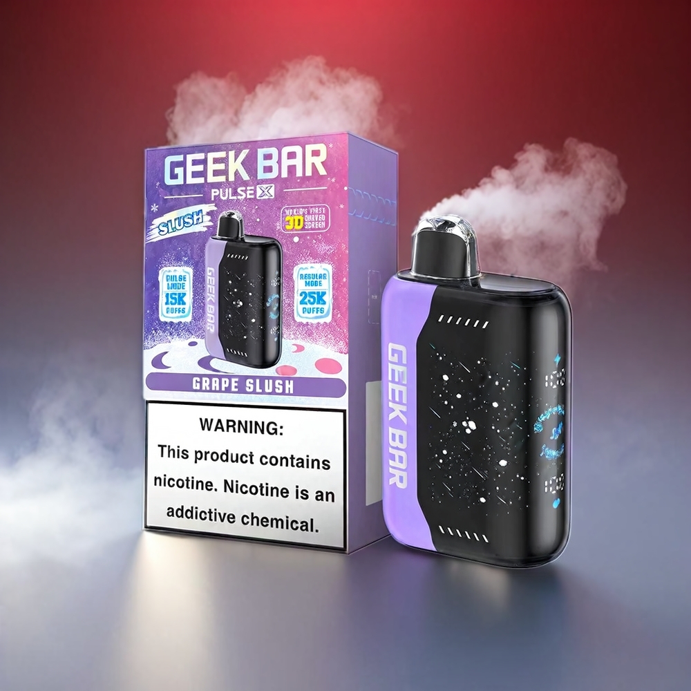 Geek Bar Pulse X Slush Edition 25000 Puffs 18mL 3D Skærm USB-C Dual Mesh Engros Danmark