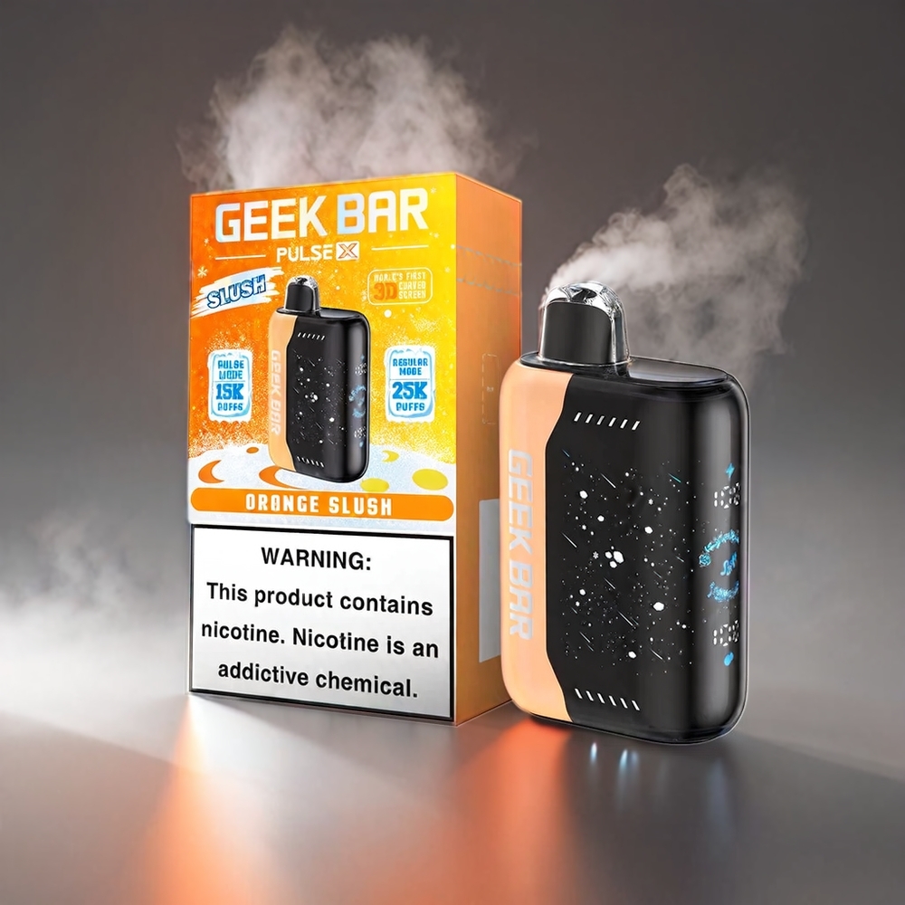 Geek Bar Pulse X Slush Edition 25000 Puffs 18mL 3D Skærm USB-C Dual Mesh Engros Danmark