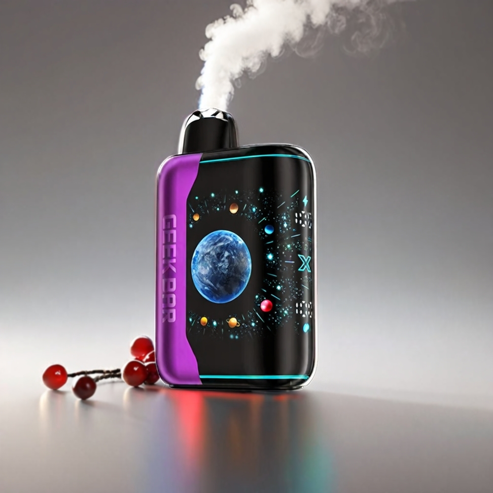 Geek Bar Pulse X Platinum Edition 25000 Puffs Matte Platinum 20mL 2% Nikotin Bær Kirsebær Lime Engros Danmark