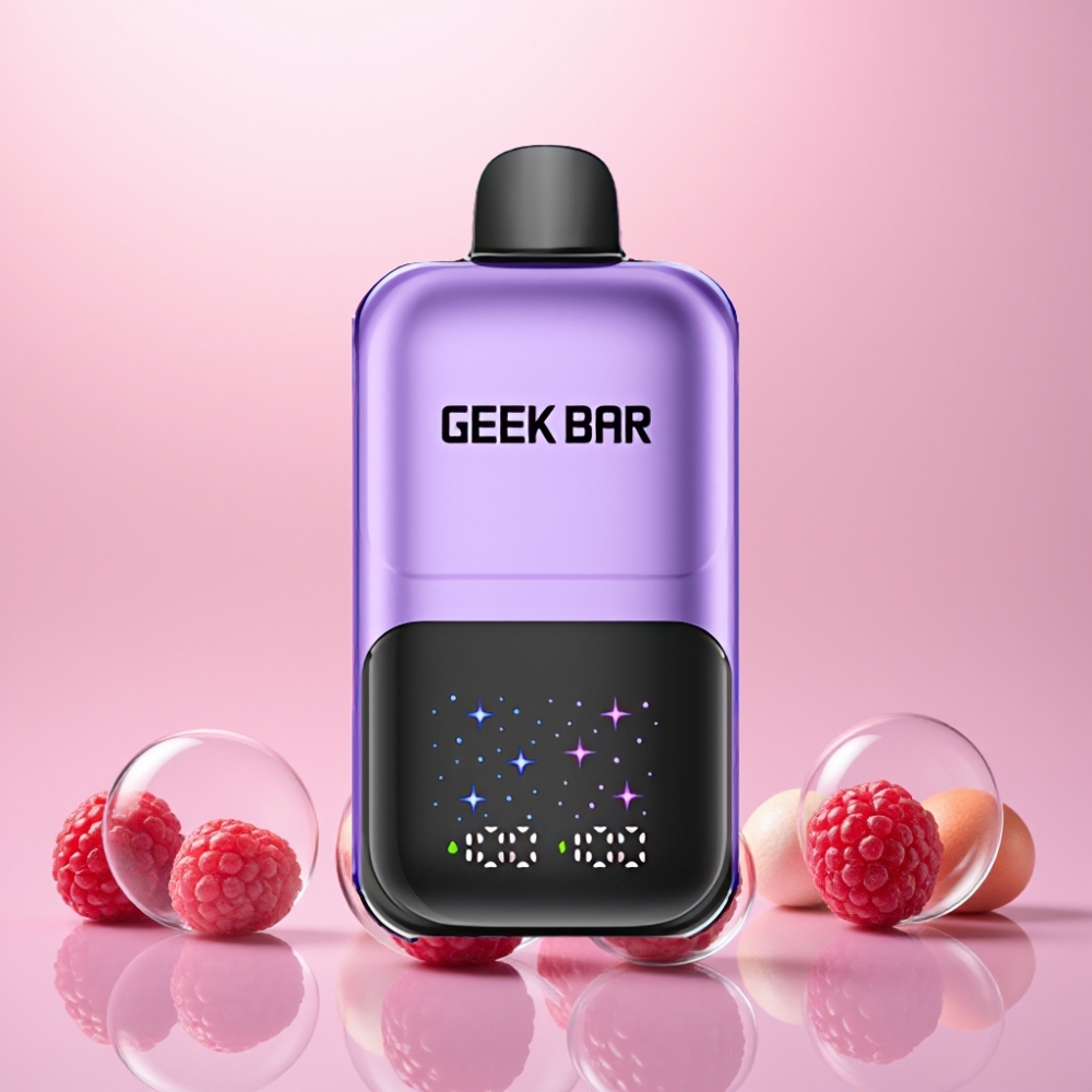 GEEKBAR 2GO 50000 Puffs Interaktiv Stor Skærm 3-niveau Justerbare Smag/Kølighed Dual Tanks 20mL 5% Nikotinsalt Engros Danmark