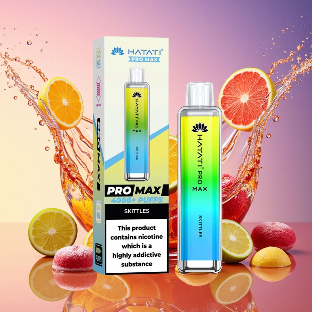 Hayati Pro Max 4000 Puffs Engangs Vape Slik 2ml 10ml 1400mAh 2%/5% Nikotin TPK-Compliant Engros Danmark