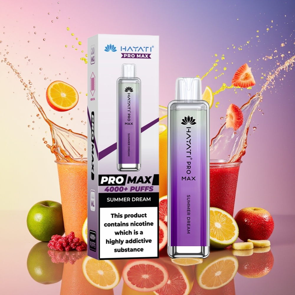 Hayati Pro Max 4000 Puffs Engangs Vape Sommerdrøm 2ml/10ml TPD 1400mAh Engros Danmark