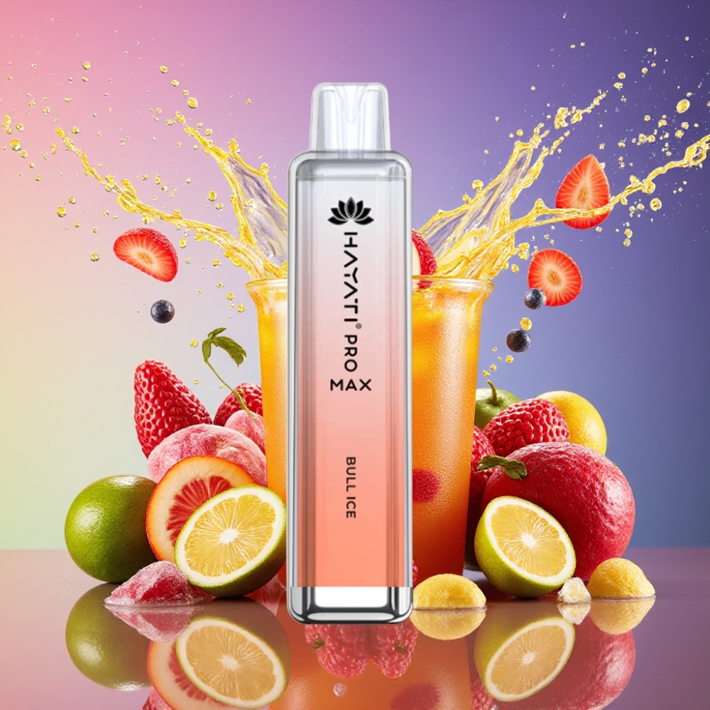 Hayati Pro Max 4000 Puffs Engangs Vape Tynd Is 2%/5% Nikotin 1400mAh 2ml/10ml TPD-Engros Danmark