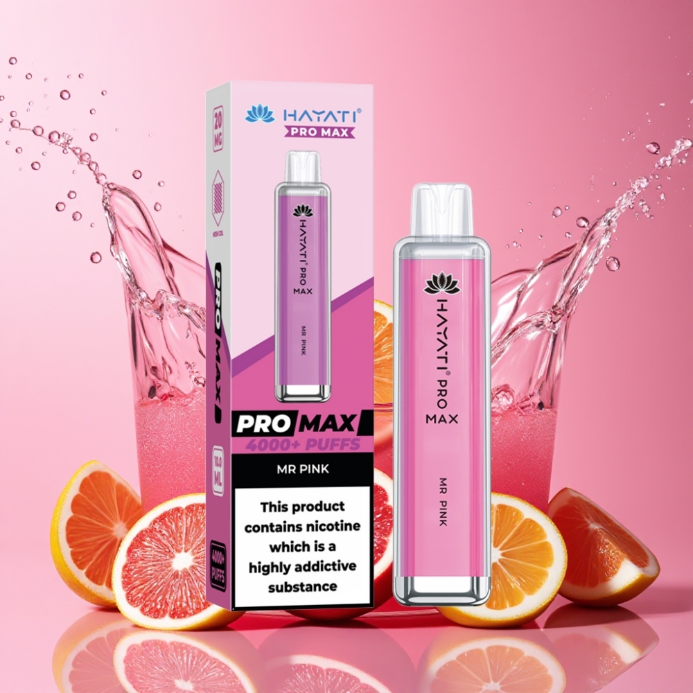 Hayati Pro Max 4000 Puffs Mr Lys Dual 1.1 Ohm Mesh Coil 1400mAh 2ml/10ml TPD-Engros Danmark