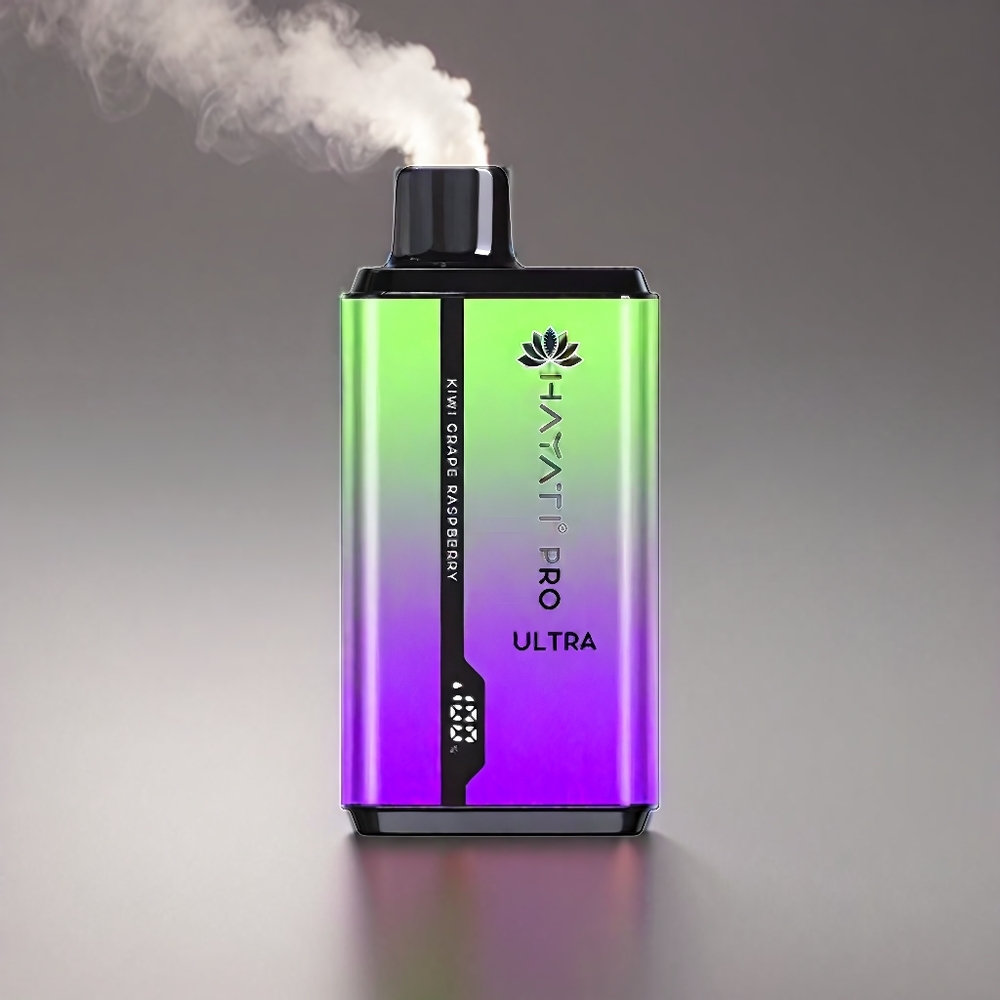 Hayati Pro Ultra 2x12ml 850mAh 2% 15000+ Puf Kiwi Vindrue Hindbær Engros Danmark
