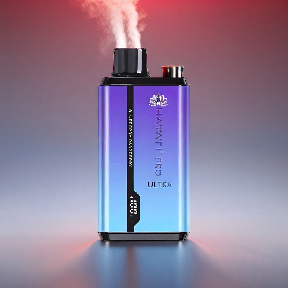 Hayati Pro Ultra Blåbær Hindbær 15000+ Pust 850mAh 2 12ml 2% 49 Smagsvarianter Engros Danmark