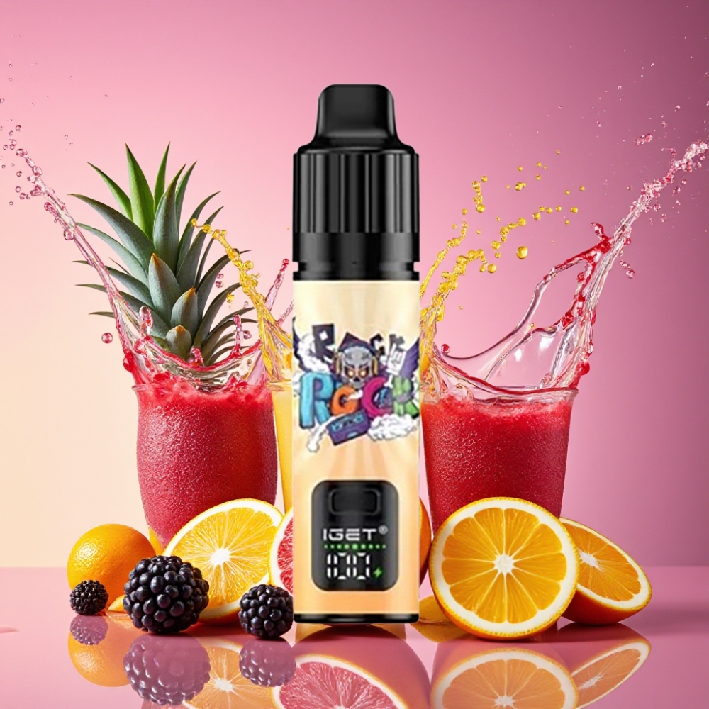 IGET BAR PLUS S3 POD 10000 Puffs Brombær Ananas Appelsin 18 ml 5% Nikotin 950 mAh Engros Danmark