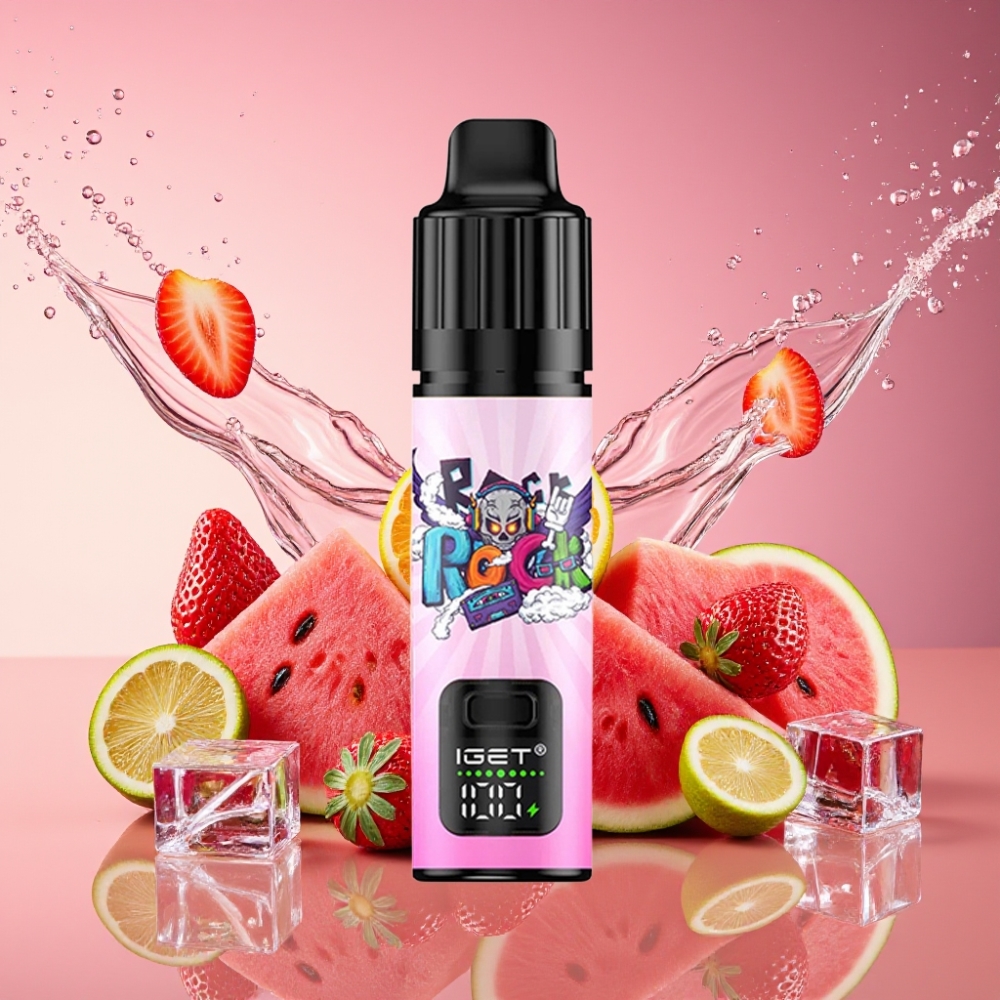 IGET BAR PLUS S3 POD 10000 Puffs Engangs Vape Jordbær Vandmelon Is 10000 Puffs 5% Nikotin 18 ml 1.0 Ohm Mesh Coil 950 mAh Engros Danmark