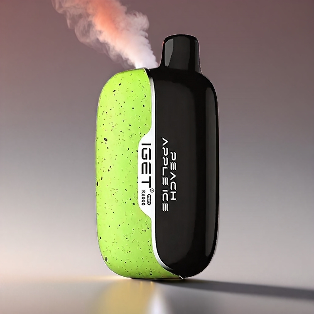 Iget Moon K5000 Pc 1.35Ohm 49.5x25.3x99.4mm Fersken Æble 81.5g 5000 Puffs Engros Danmark