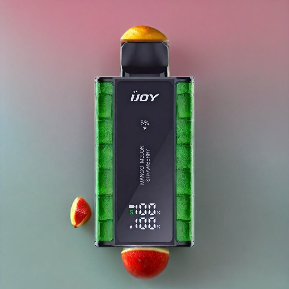 IJOY Captain 10000 Pust Justerbar Effekt Type-C 0.8 Ohm Mesh 18ml 5% Nicotin Mango Melon Jordbær Engros Danmark