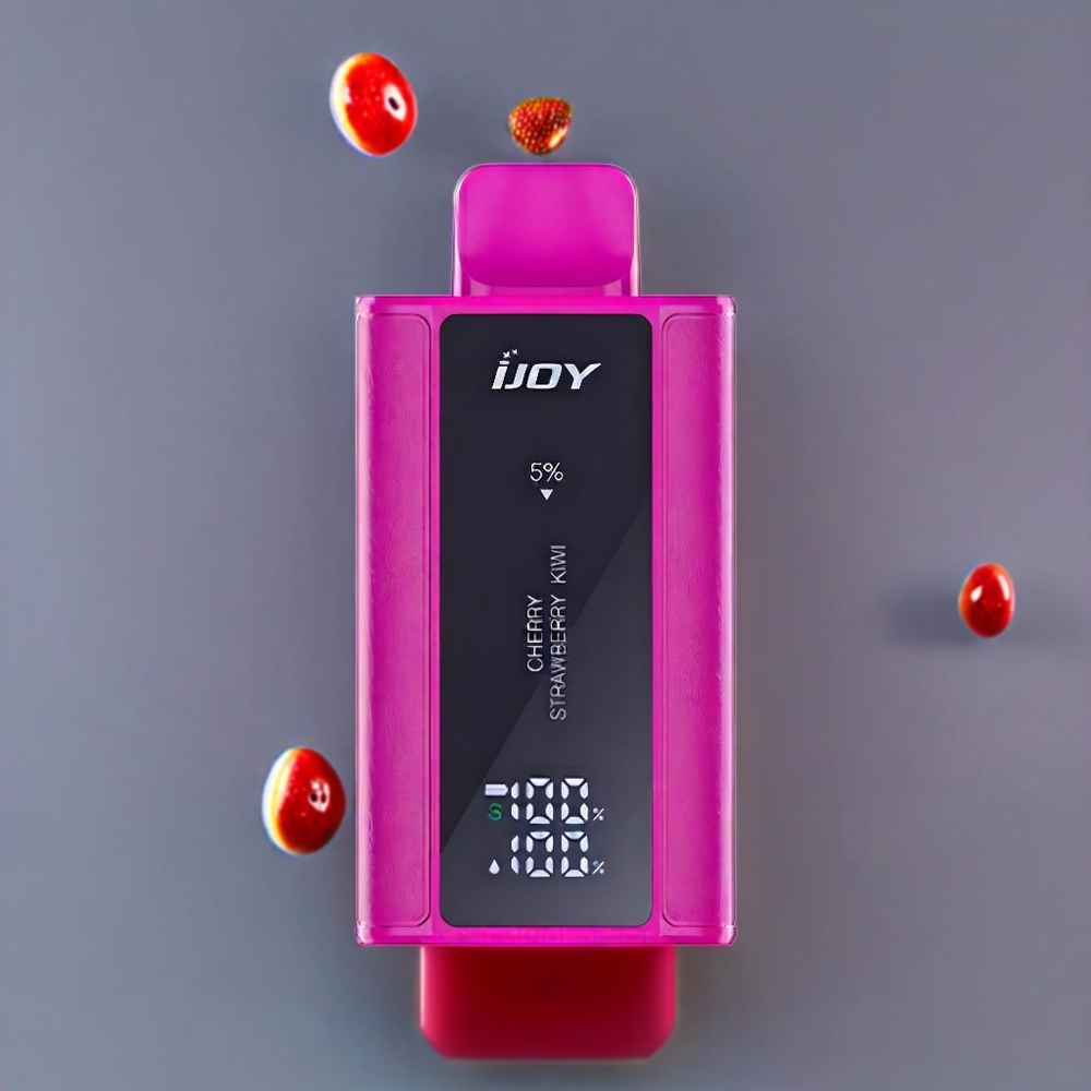 IJOY Captain 10000 Pust Justerbar Effekt Type-C Opladning 0.8 Ohm Mesh Coil 18ml Kirsebær Jordbær Kiwi 5% Nicotin Engros Danmark