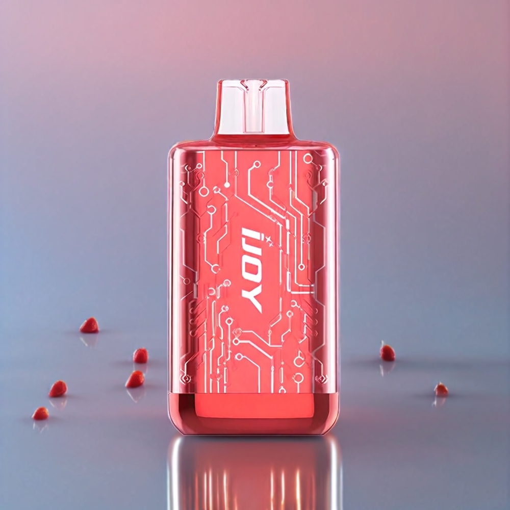 IJOY CYBER 5000 Pust Engangs Vape Jordbær Is 1.0 Ohm Dual Coil 13ml 550mAh Type-C 50mg PC/PCTG 12W Engros Danmark