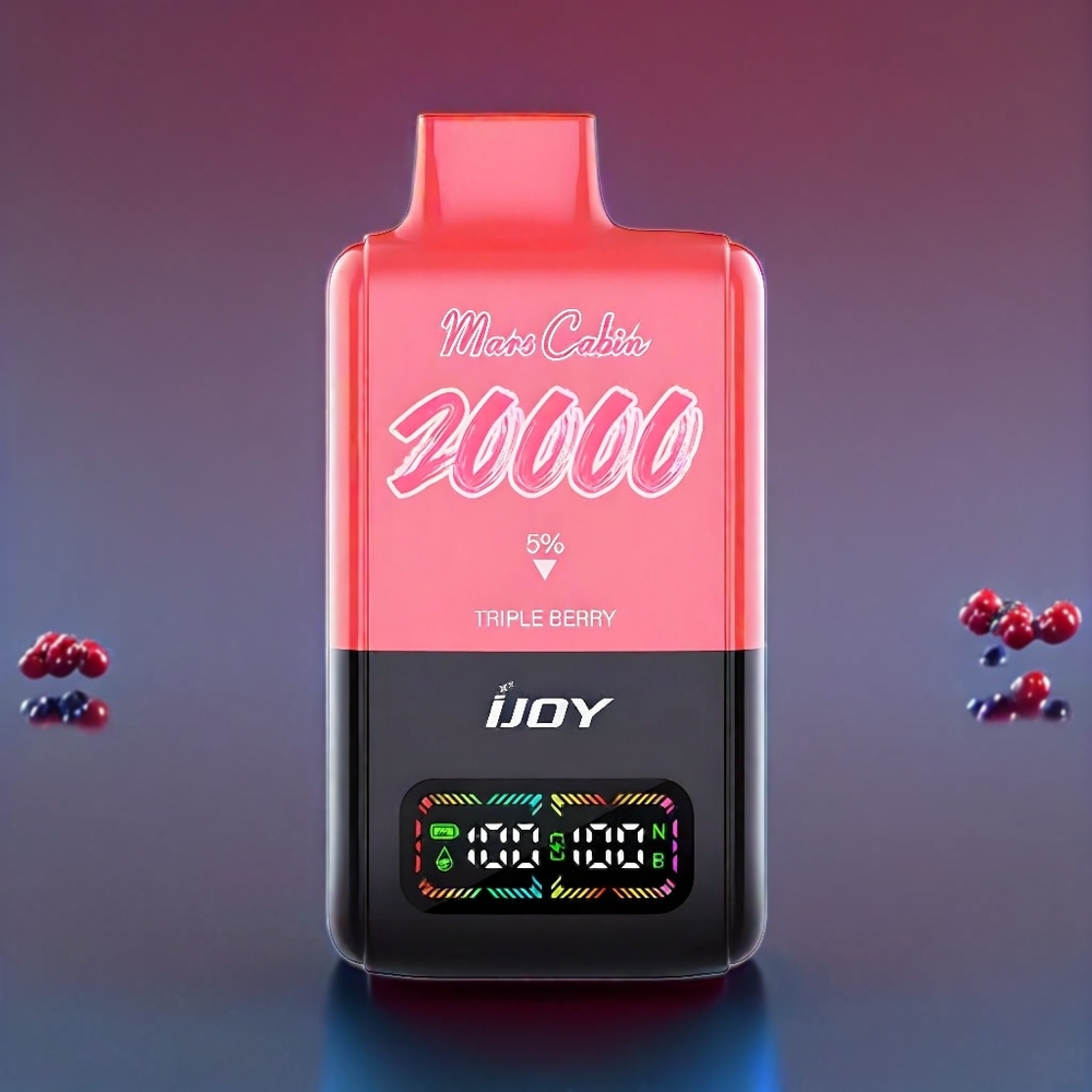 IJOY Mars Cabin 20000 Puffs Disposable Vape Tre Bær 0.5 Ohm Dual Mesh Coil 20ML 50mg 850 mAh TYPE-C Engros Danmark