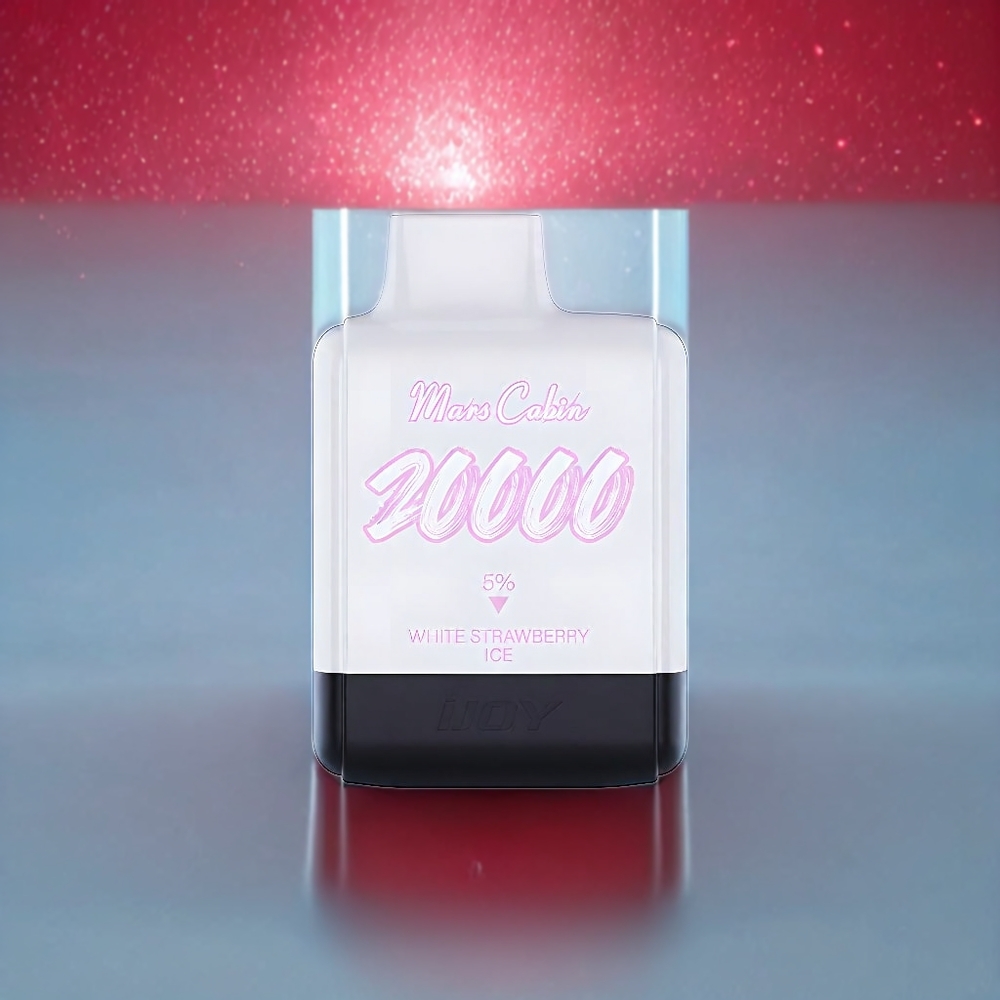 IJOY Mars Cabin 20000 Puffs Hvid Jordbær Is 0.5 Ohm Dual Mesh Coil 20ML 50mg TYPE-C Engros Danmark