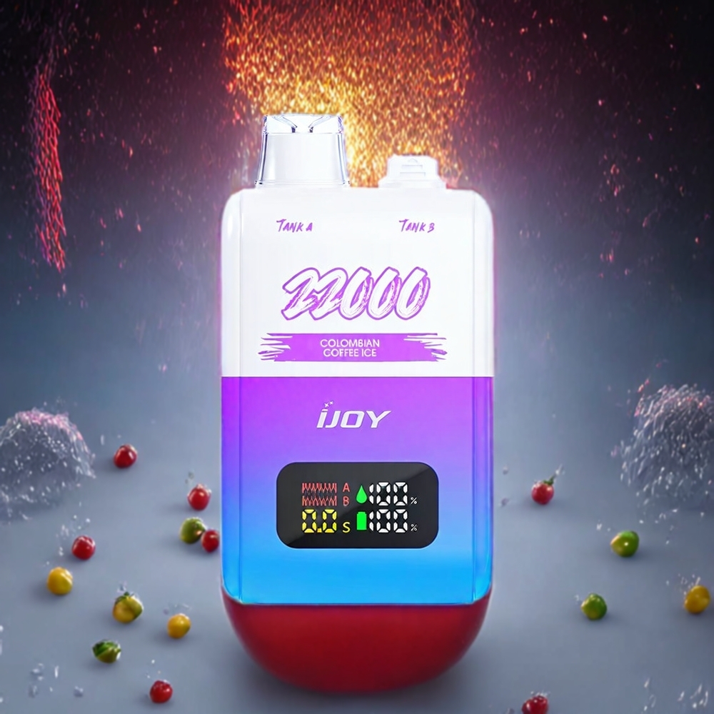 IJOY SD 22000 Puffs Colombiansk Kaffee Is 15ML+15ML 50mg 650mAh Type-C Engros Danmark