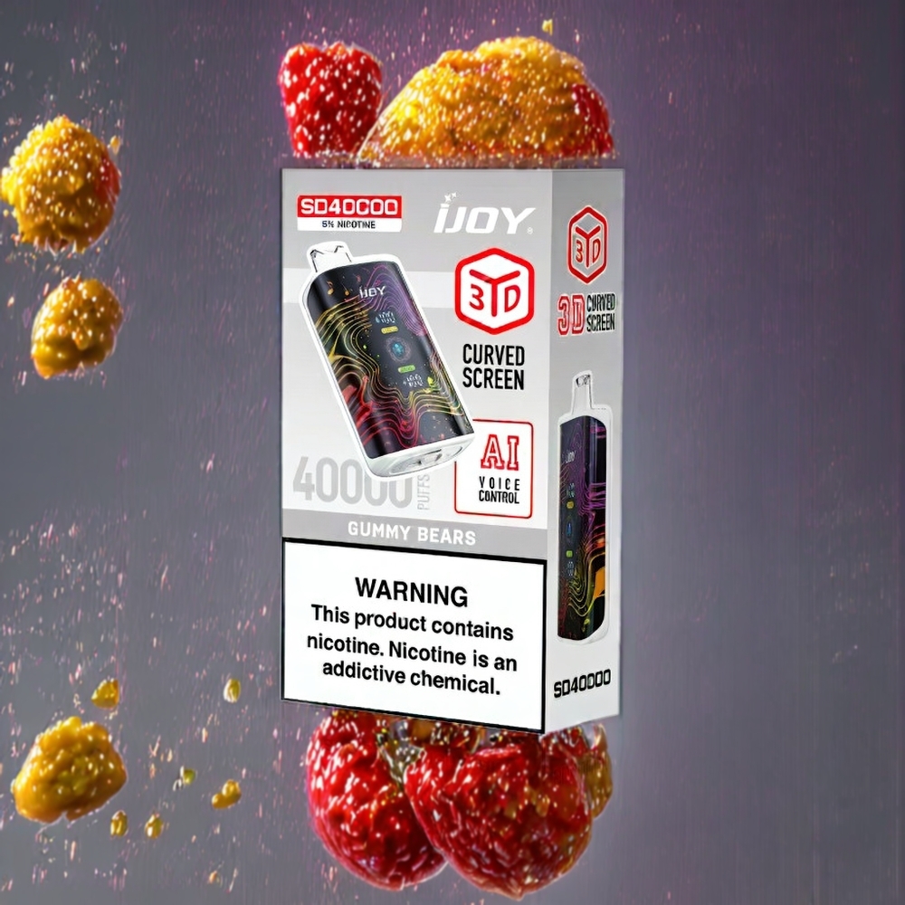 IJOY SD 40000 Puffs Gummy Bears 20ML 5% 750mAh Type-C 0.4 Ohm Dual Mesh Engros Danmark