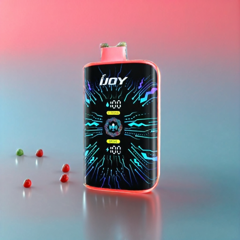 IJOY SD 40000 Pust Vandmelon Is Justerbar Effekt(D Mode=18w,S Mode=30w) 20ML 5% Nicotin 750mAh Type-C Opladning 0.4 Ohm Dual Mesh Coil Justerbar Luftgennemstrømning Engros Danmark