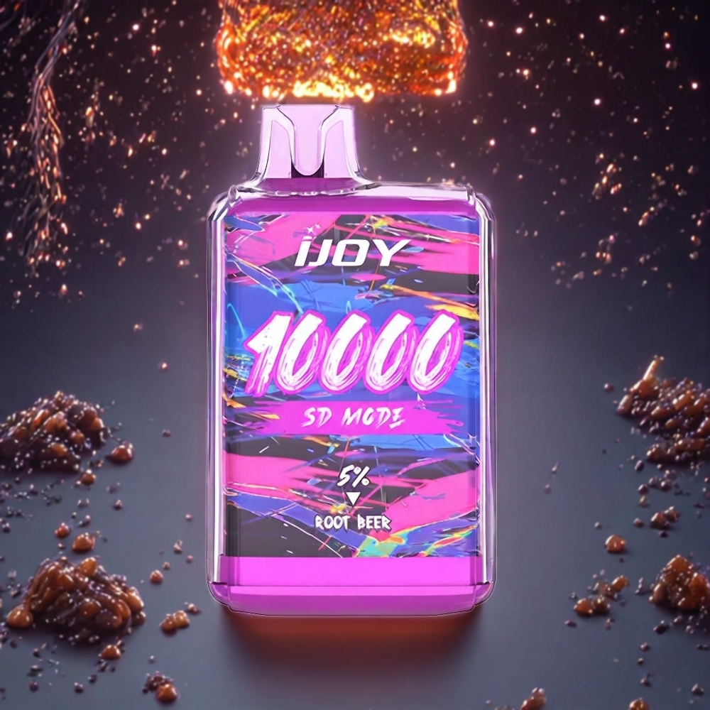 IJOY SD10000 Engangs Vape 10000 Pust 20ml Rodtøj Justerbar Effekt 650mAh Type-C 0.8 Ohm Mesh Coil 5% Nikotin Engros Danmark