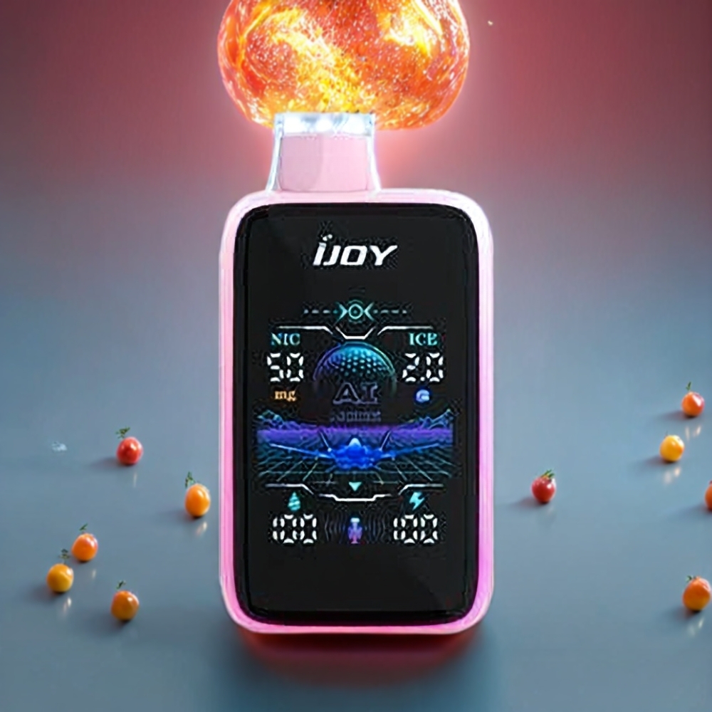 IJOY Uranus Mate 40000 Puffs Justerbar Luftstrøm Type-C 20ML 30MG/50MG Juicy Peach Is Engros Danmark