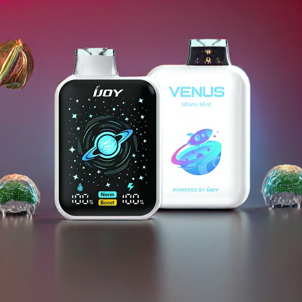 IJOY VENUS 25000 Pust 20ML 900 mAh 0.4 Ohm Dual Mesh Coil TYPE-C Miami Mynte Engros Danmark