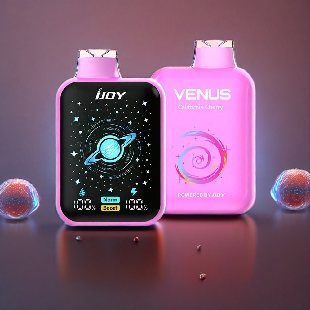 IJOY VENUS 25000 Pust Justerbar Luftstrøm 0.4 Ohm Dual Mesh Coil 20ML 900 mAh Californisk Kirsebær Engros Danmark