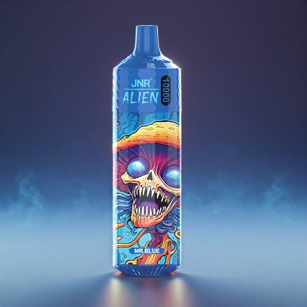 JNR Alien 10000 Puffs 850mAh 1.2Ohm Mesh 20ml Type-C RGB Mr Blå - Engros Danmark