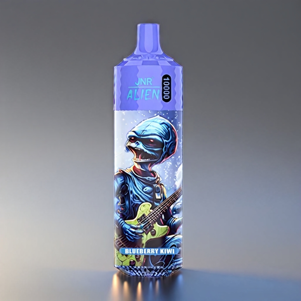 JNR Alien 10000 Puffs Blåbær Kiwi 850mAh 1.2Ohm Mesh 20ml Type-C LED Engros Danmark