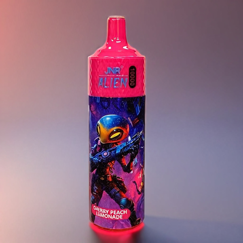 JNR Alien 10000 Puffs Cherry Peach Lemonade 850mAh 1.2Ohm Mesh 20ml LED RGB Type-C Engros Danmark