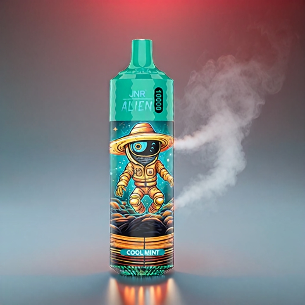JNR Alien 10000 Puffs Cool Mint 850mAh 1.2Ohm Mesh 20ml Typ-C RGB Engros Danmark