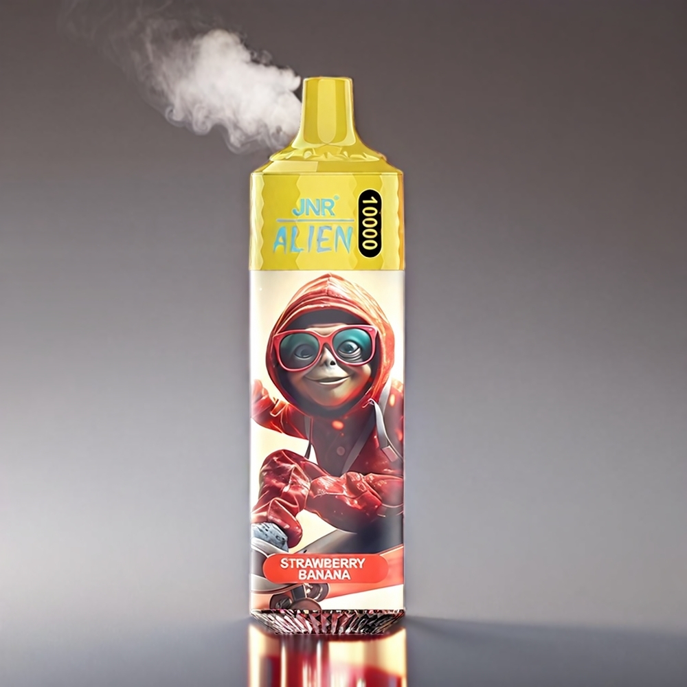 JNR Alien 10000 Puffs Jordbær Banan 850mAh Mesh 20ml Type-C RGB Engros Danmark