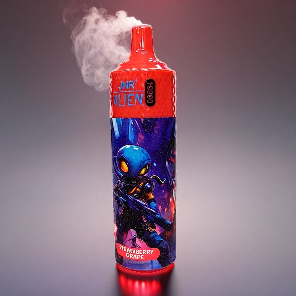 JNR Alien 10000 Puffs Jordbær Granatæble 850mAh 1.2Ohm Mesh 20ml Type-C RGB Engros Danmark