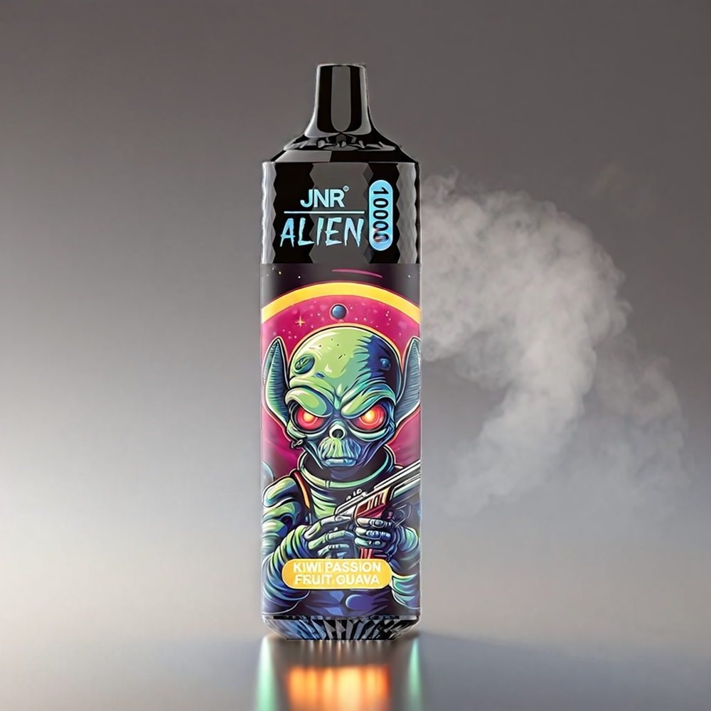 JNR Alien 10000 Puffs Kiwi Passionsfrugt Guava - 10000 Puffs 850mAh 1.2Ohm Mesh RGB Engros Danmark