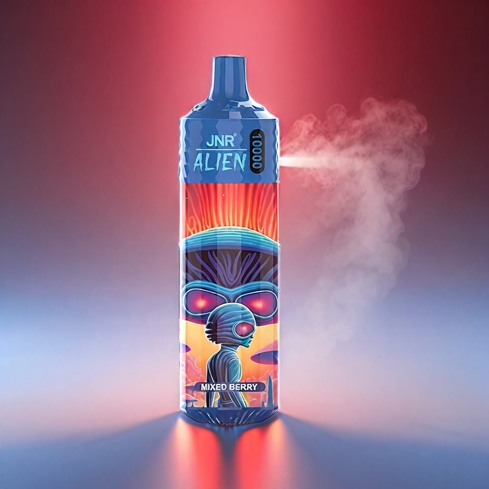 JNR Alien 10000 Puffs Mixet Bær 850mAh 1.2Ω Mesh 20ml Type-C RGB Engros Danmark