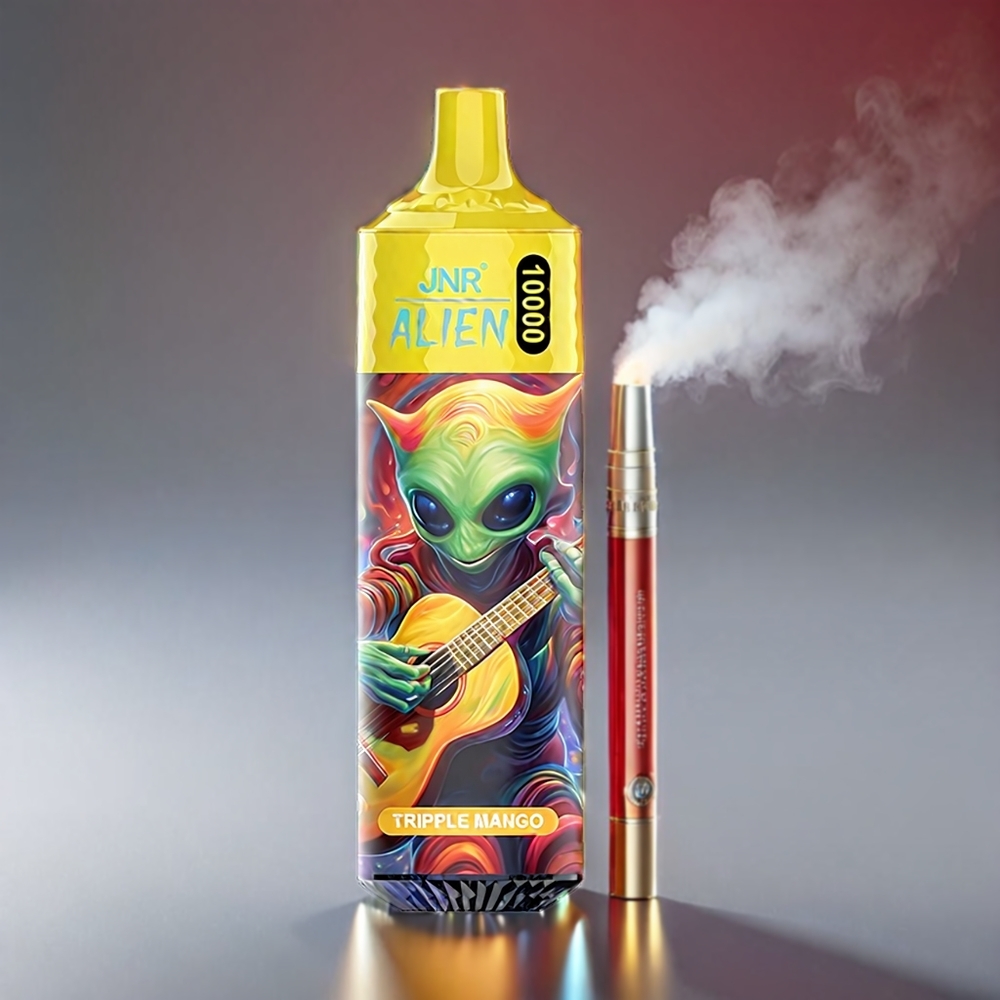 JNR Alien 10000 Puffs Trippel Mango 850mAh 1.2Ohm Mesh 20ml Type-C RGB Engros Danmark