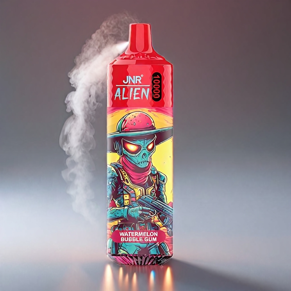 JNR Alien 10000 Puffs Vandmelon Tyggegummi Mesh 1.2Ω Type-C RGB 850mAh 20ml 0-2-5% Engros Danmark