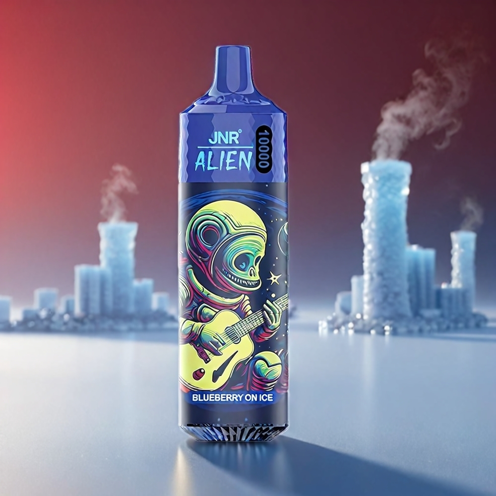 Jnr Alien 10000 Puffs 850mAh 1.2Ohm Mesh 20ml Type-C RGB Blåbær På Engros Danmark
