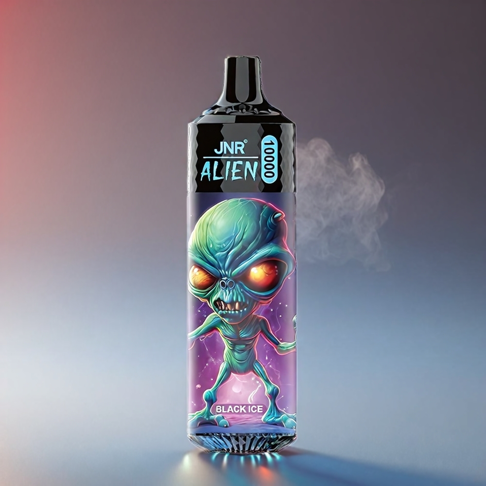 Jnr Alien 10000 Puffs 850mAh 1.2Ω Mesh 20ml Type-C LED Sort Engros Danmark