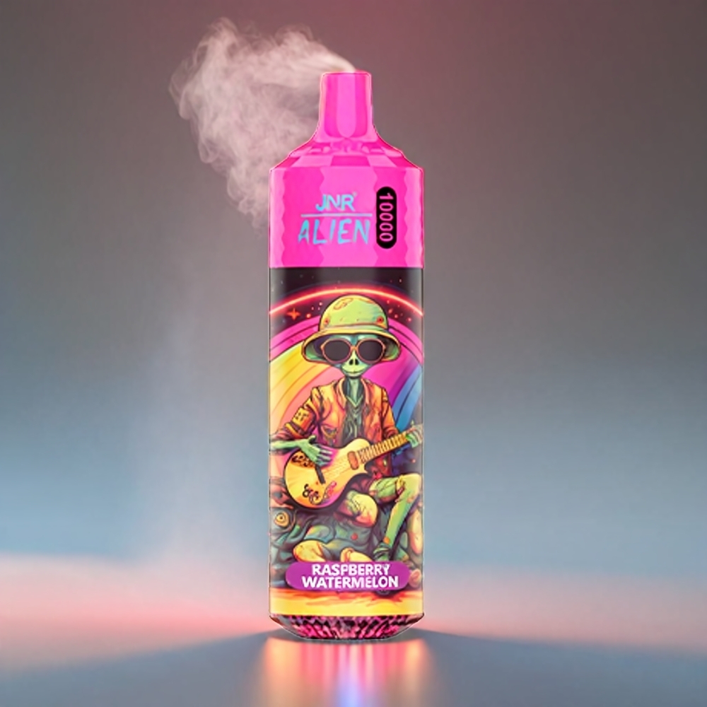 Jnr Alien 10000 Punds 850mAh Mesh Coil Type-C RGB Hindbær Vandmelon 0%-2%-5% 20ml Engros Danmark