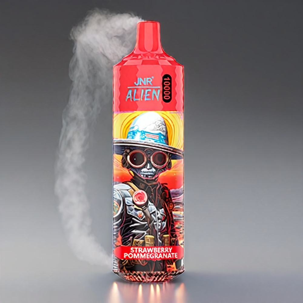 Jnr Alien 10000 Tobak Jordbær Granatæble 850mAh 1.2Ω Mesh 20ml Type-C LED RGB Engros Danmark