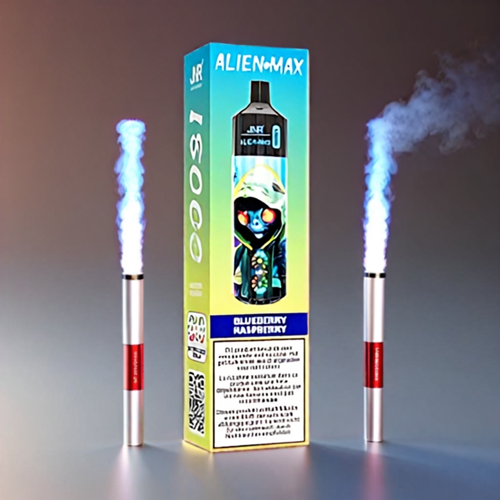 JNR Alien Max 18000 Puffs Dual Mesh Coil Type-C Quick Charge Blåbær Hindbær Engros Danmark