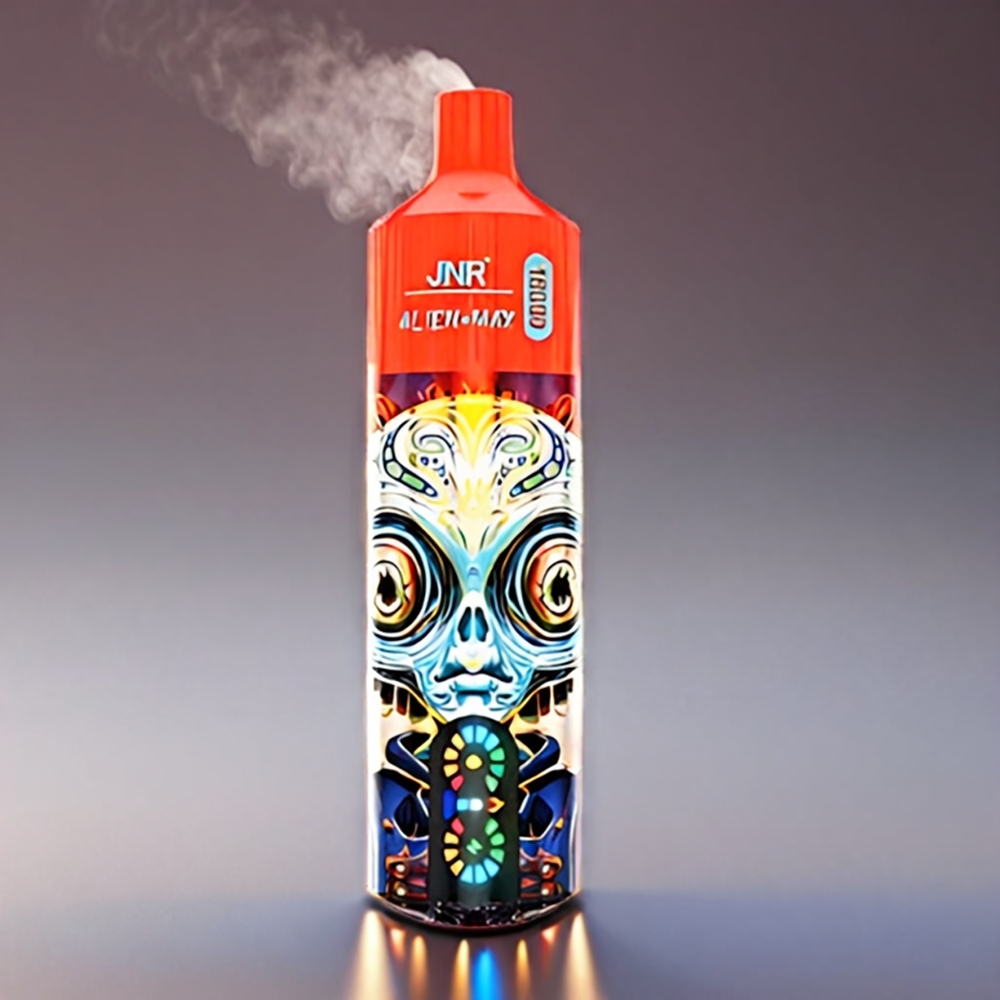 JNR Alien Max 18000 Puffs Dual Mesh Dual Core Jordbær Hindbær Kirsebær Smart LED Type-C 28ml 850mAh Engros Danmark