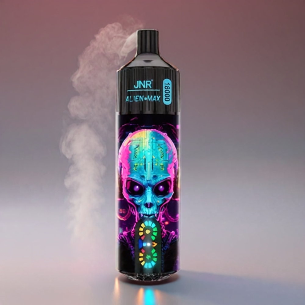 JNR Alien Max 18000 Puffs Hubba Bubba Jordbær Dual Mesh Coil 850mAh 28ml Type-C Engros Danmark