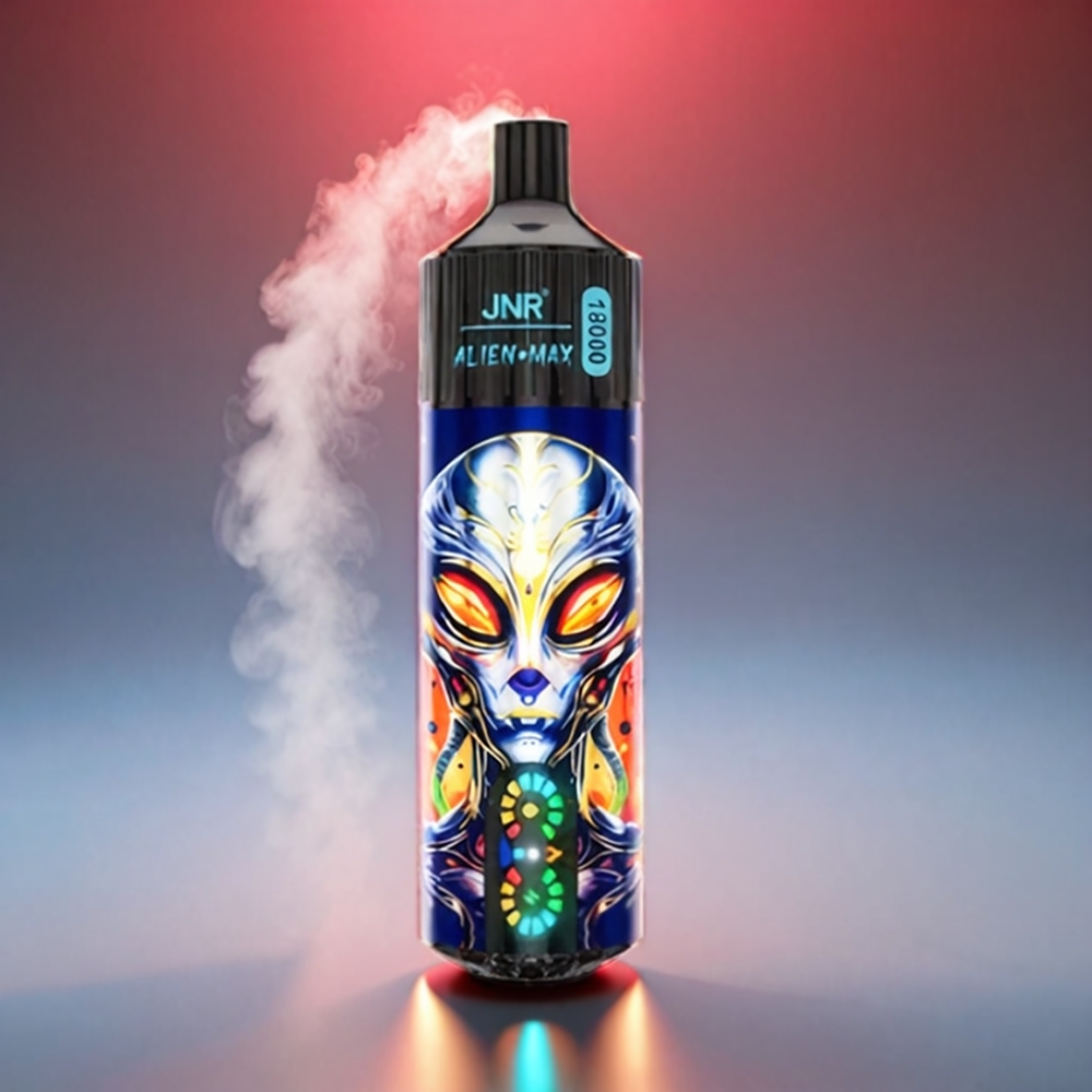 JNR Alien Max 18000 Puffs Smart LED Dual Mesh 28ml Type-C Jordbær Vandmelon Tyggegummi Engros Danmark