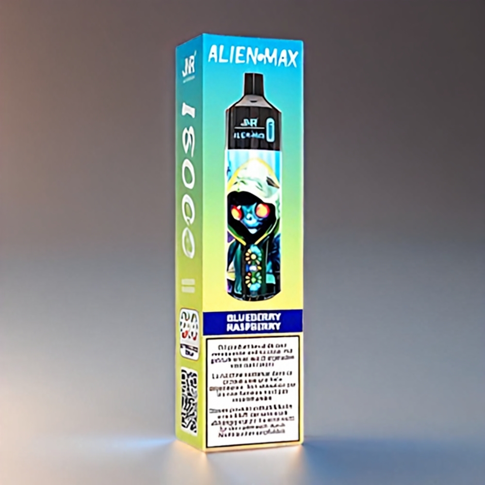 JNR Alien Max Dual Mesh 18000 Puffs Blå Hindbær Kirsebær Type-C 850mAh 28ml Engros Danmark