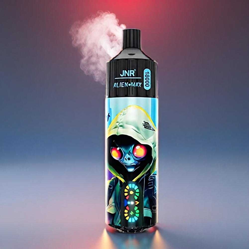 JNR Alien Max Dual Mesh 18000 Puffs Blå Hindbær Kirsebær Type-C 850mAh 28ml Engros Danmark