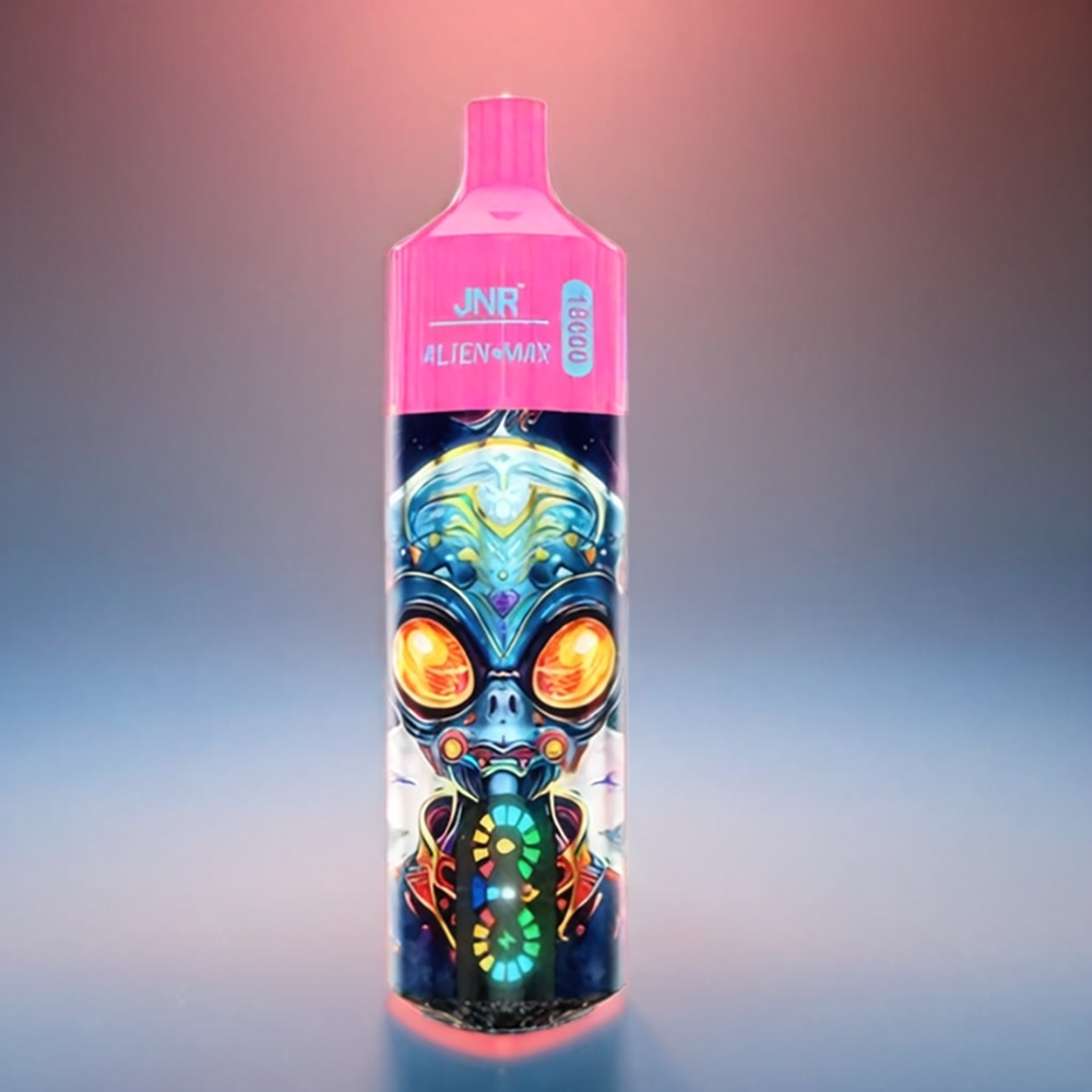 JNR Alien Max Dual Mesh 18000 Puffs Jordbær Smart LED 28ml Type-C Engros Danmark