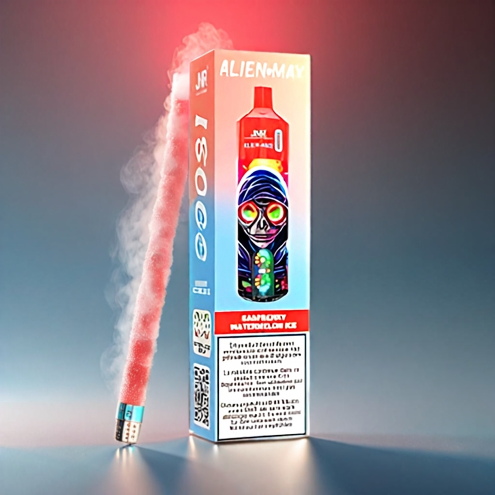 JNR Alien Max Dual Mesh Coil 18000 Puffs Hindbær Vandmelon Smart LED Type-C 28ml Engros Danmark